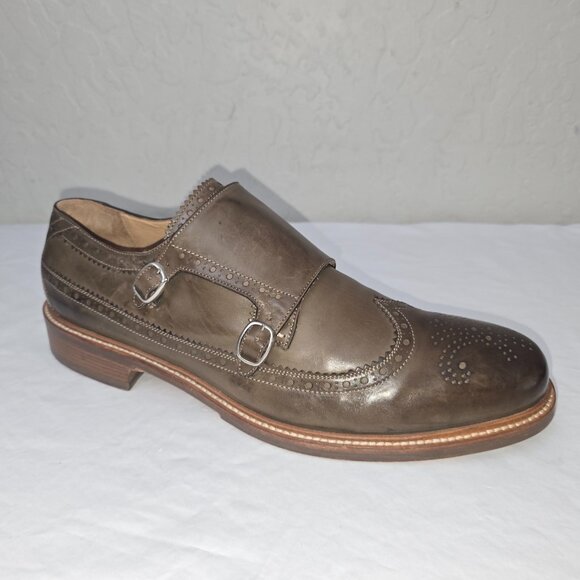 Cole Haan Cambridge Double Monk Strap Clay LeatherOxfords 12 M Made in Italy - Picture 2 of 11